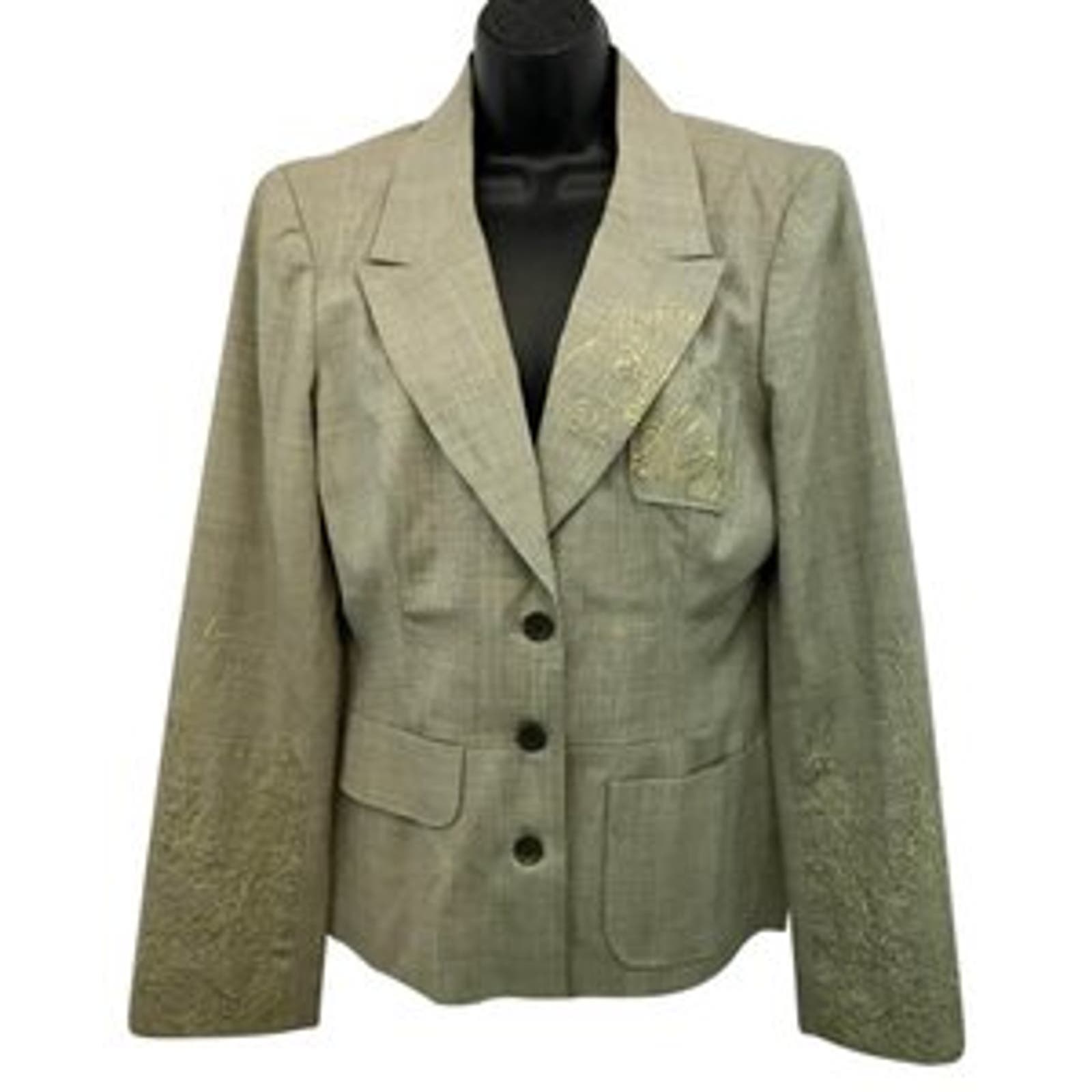 Bazaar Christian Lacroix Embroidered Detail Blazer Jacket 40